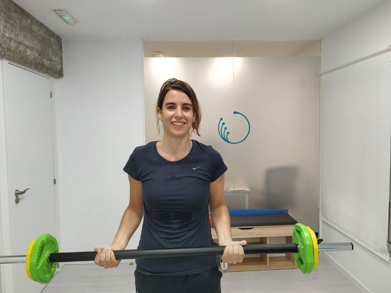 Bea en su sesión de entrenamiento personal